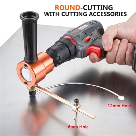 sheet metal nibbler metal cutter drill attachment|metal nibbler drill attachment screwfix.